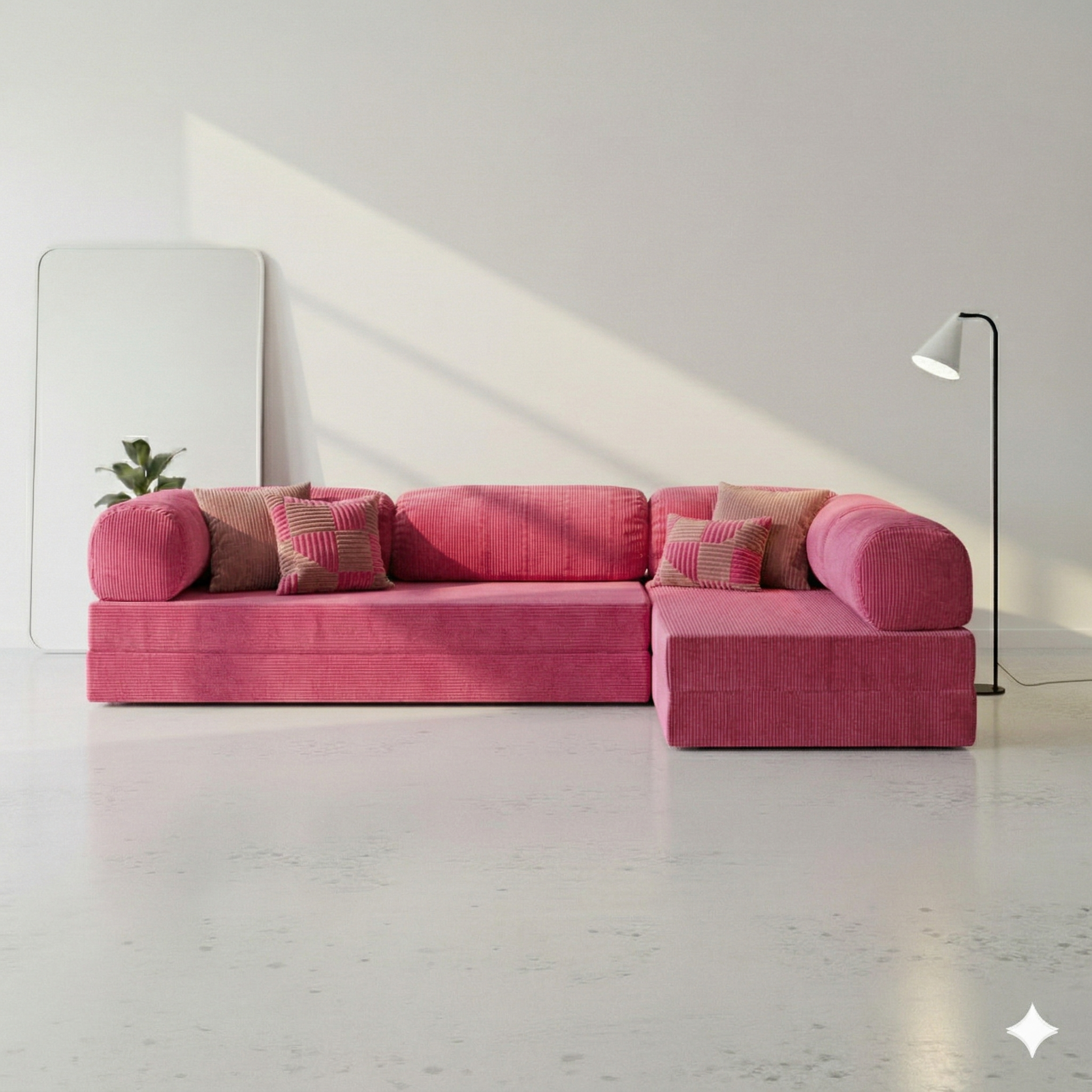 Lego Bank Open Hoek - Fuchsia