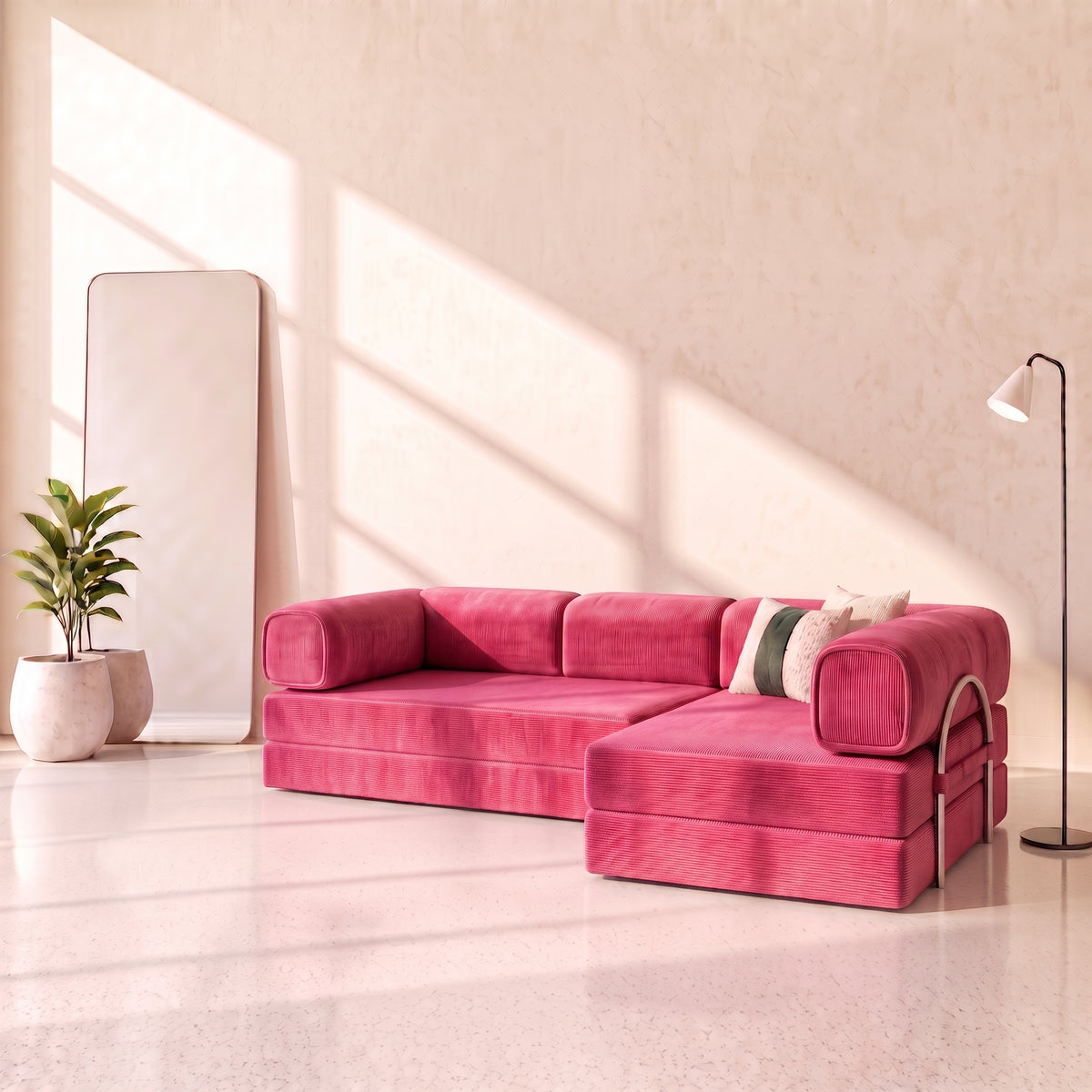 Nivo Open Hoekbank - Fuchsia