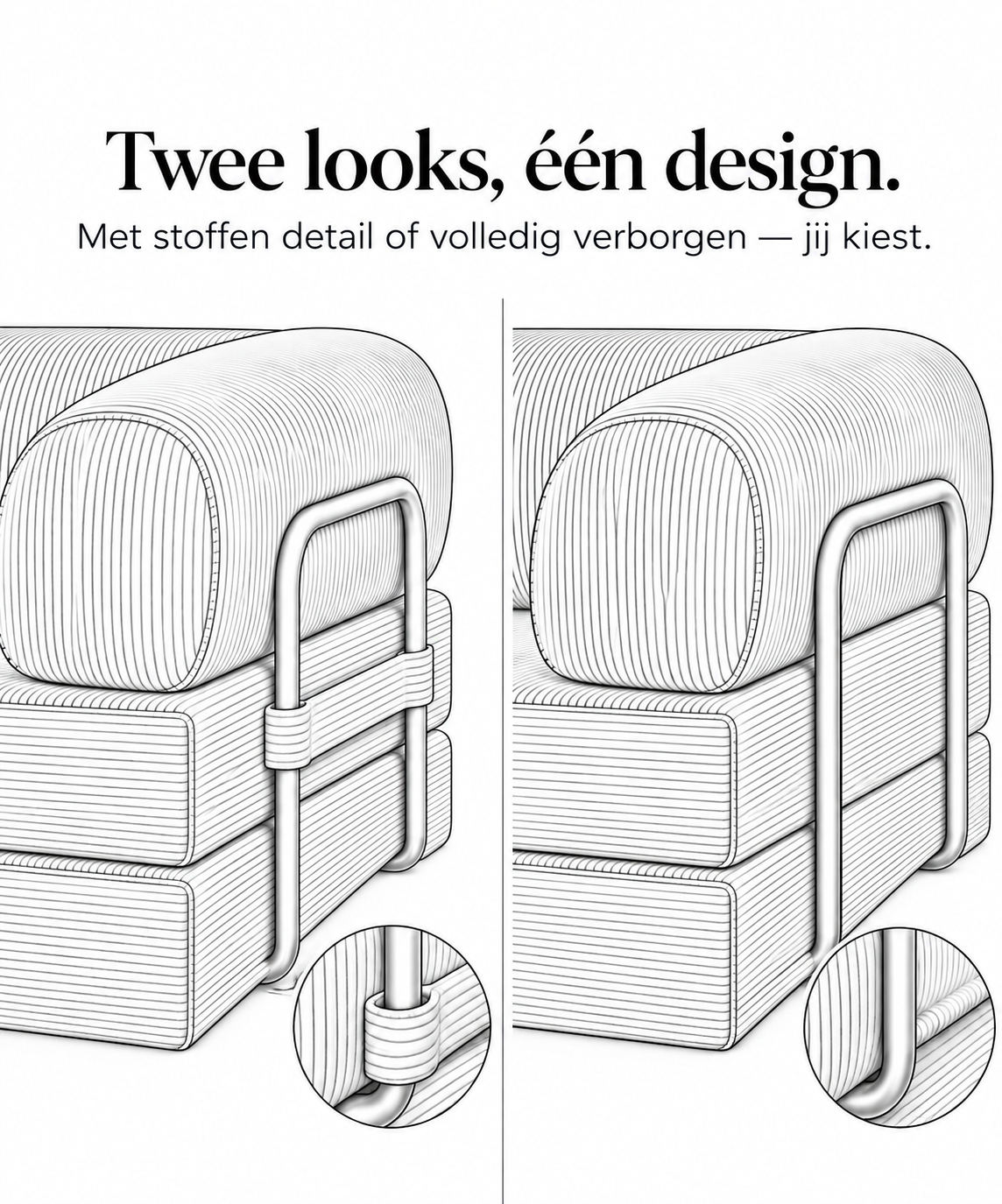 Nivo Open Hoekbank - Grijs
