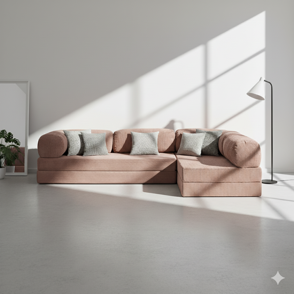 Lego Bank Open Hoek - Blush Pink