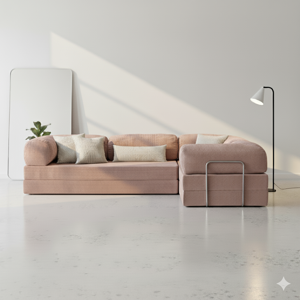Lego Bank Hoek - Blush Pink
