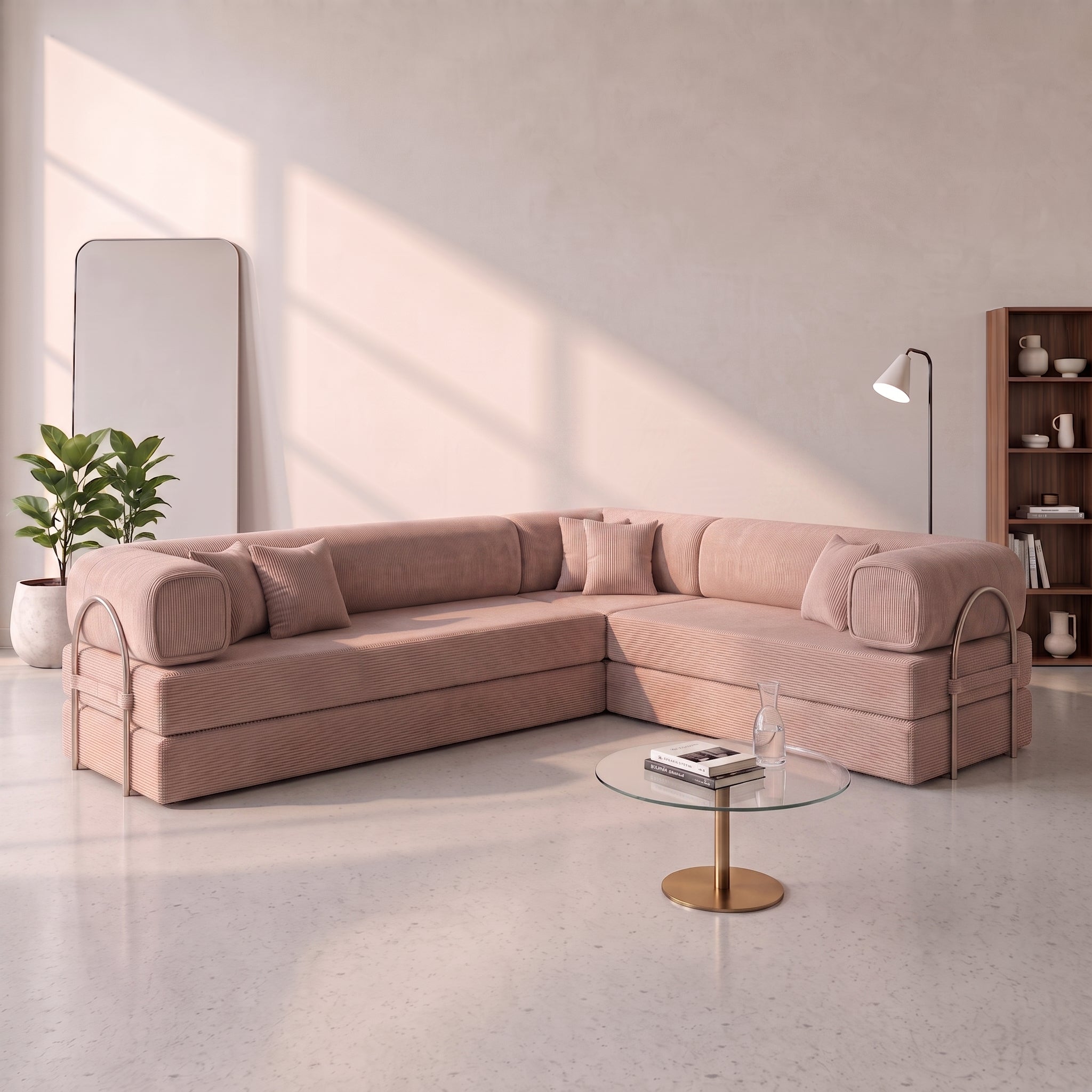Nivo Hoekbank - Blush Pink