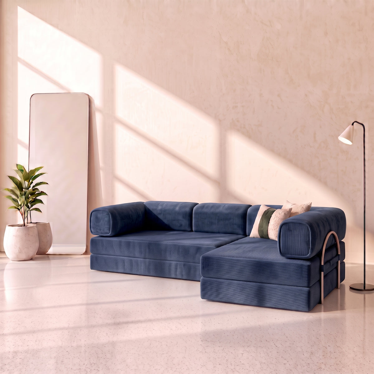 Nivo Open Hoekbank - Marineblauw